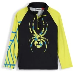 Spyder Toddler Boys Bug Zip T-Neck -Obermeyer Store fw23 spyder toddlerboysbugziptneck black 1
