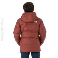 The North Face Girls North Down Fleece-Lined Parka 12 The North Face Girls North Down Fleece-Lined Parka -Obermeyer Store fw23 tnf girlsnorthdownfleecelinedparka wildginger model3