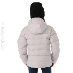 The North Face Girls Reversible North Down Hooded Jacket 13 The North Face Girls Reversible North Down Hooded Jacket -Obermeyer Store fw23 tnf girlsreversiblenorthdownhoodedjacket lavendarfog model3