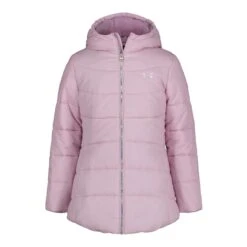 Under Armour Girls Cori Puffer Jacket -Obermeyer Store fw23 underarmour girlscoripufferjacket pinkfog1