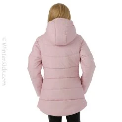 Under Armour Girls Cori Puffer Jacket -Obermeyer Store fw23 underarmour girlscoripufferjacket pinkfog model3