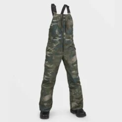 Volcom Youth Barkley Insulated Bib Overall -Obermeyer Store fw24 vol i1252400 cloud camo 1